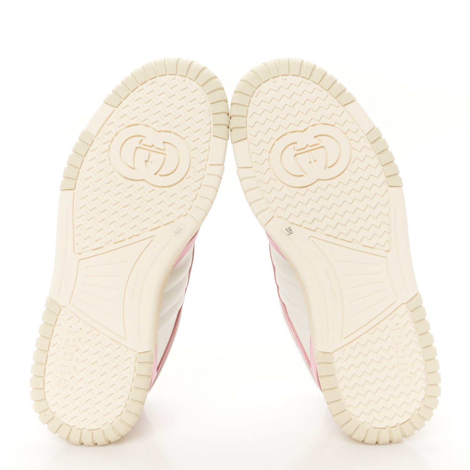 Gucci Calfskin Womens Re-Web Sneakers 38 White Pink 6 of 12