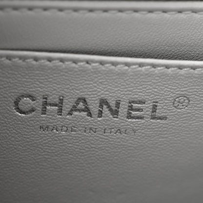 Chanel Metallic Caviar Quilted Medium CC Slide Flap Silver 6 of 12