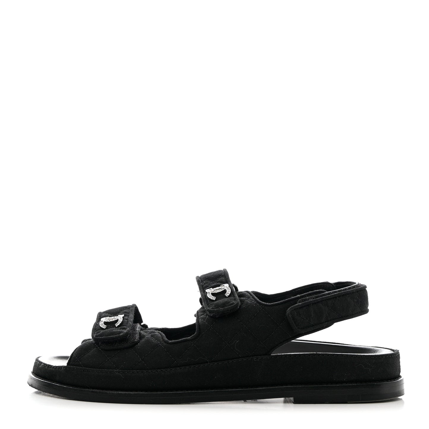 Mixed Fibers Velcro Dad Sandals 39.5 Black