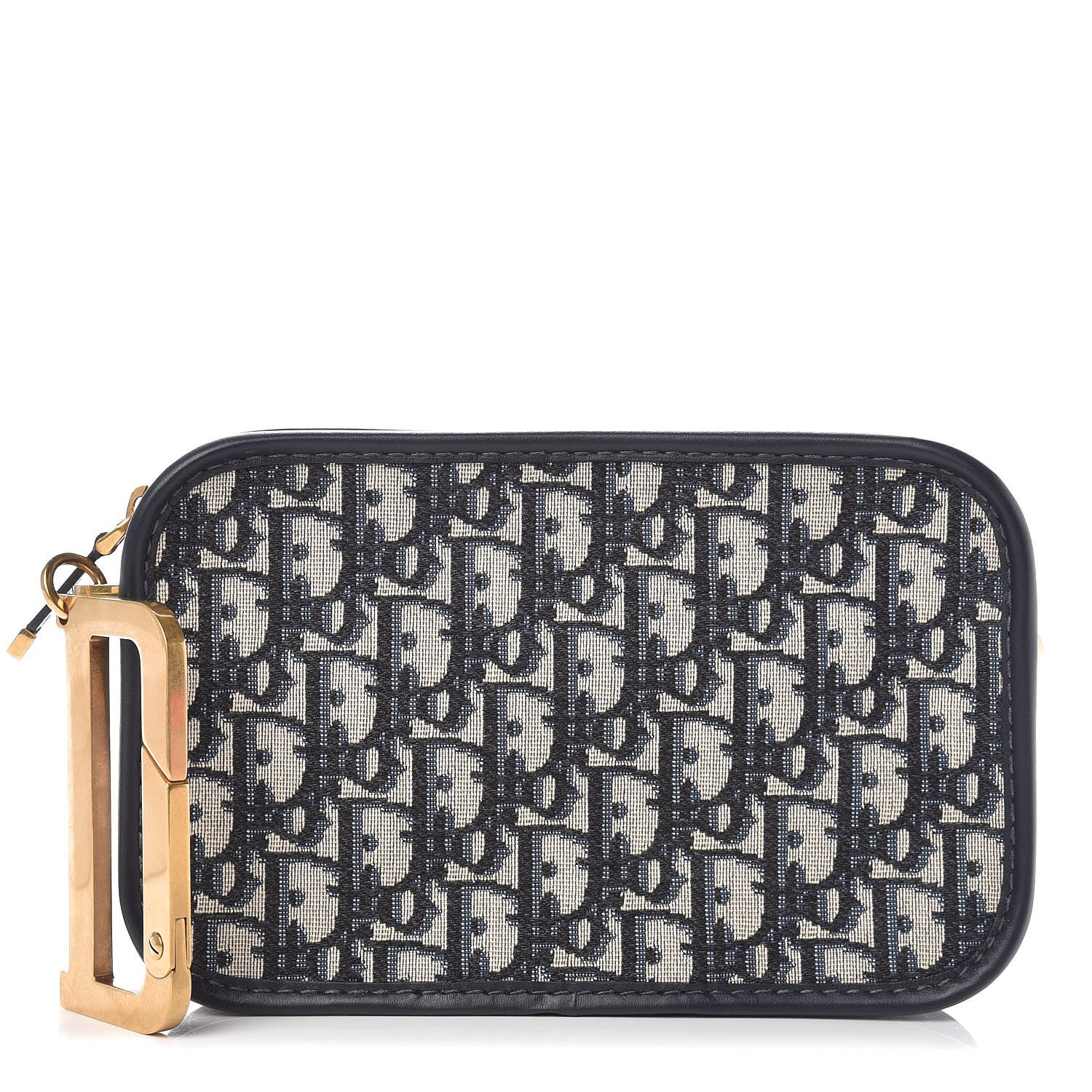 Christian Dior Oblique Diorquake Clutch Blue 1 of 9