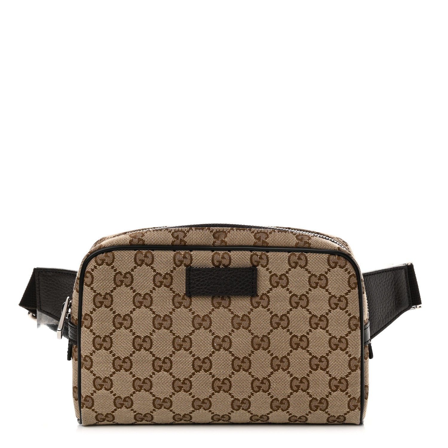 Gucci Monogram Dollar Calfskin Belt Bag Beige Ebony Testa di Moro Marrone Scuro 1 of 11