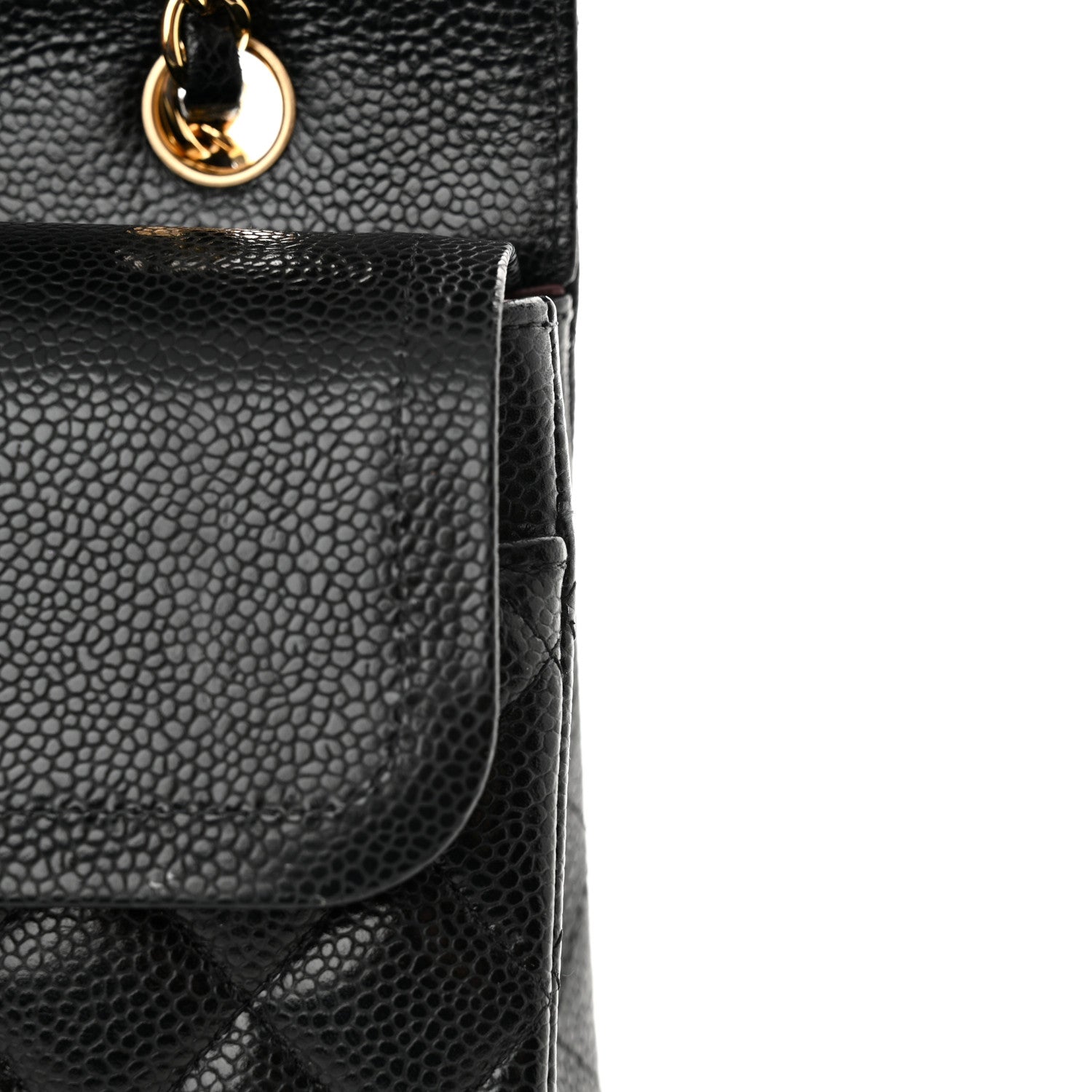 Chanel Caviar Quilted Medium Double Flap Black 12 of 15