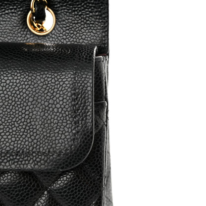 Chanel Caviar Quilted Medium Double Flap Black 12 of 15