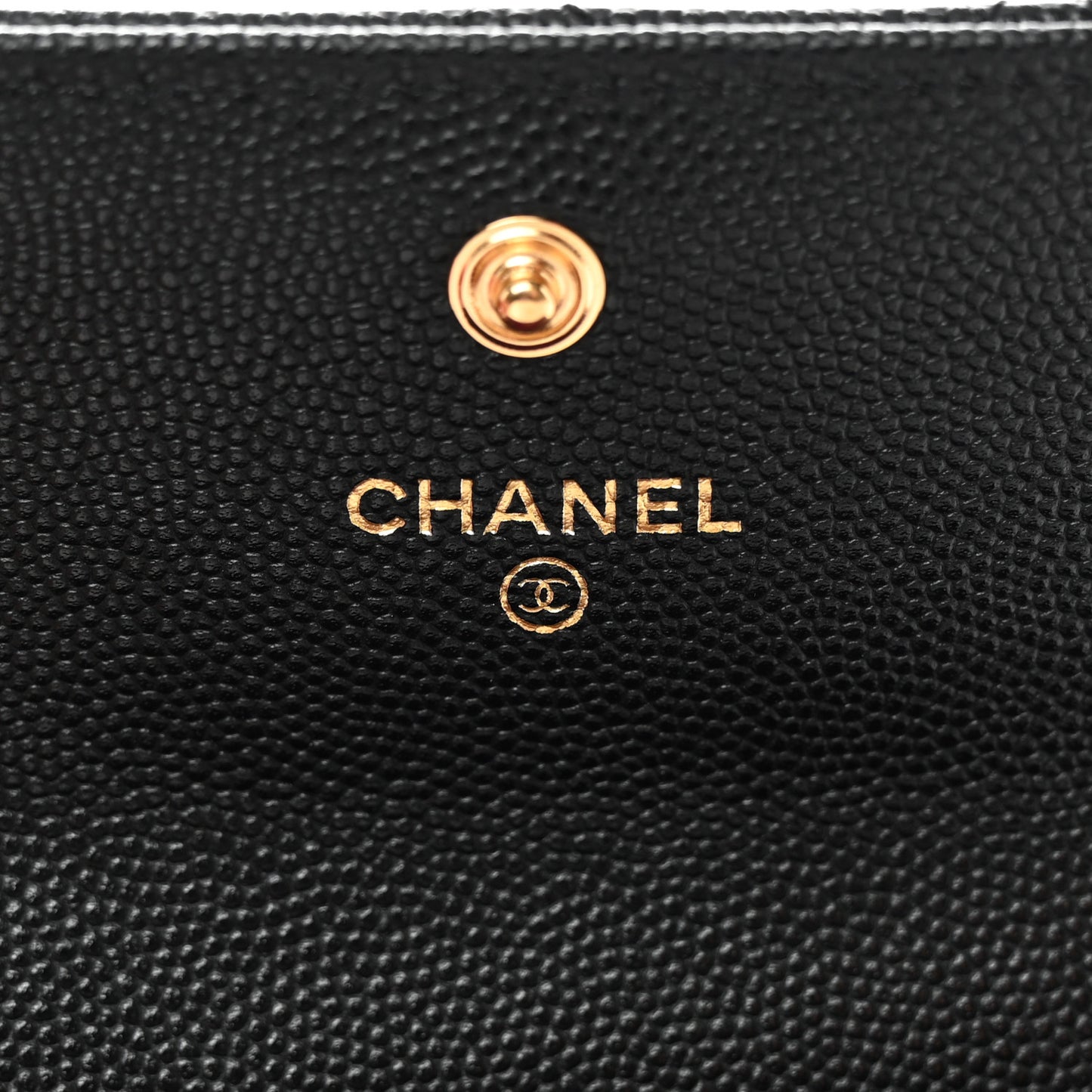 Caviar Quilted Textured CC Flap Card Holder Black