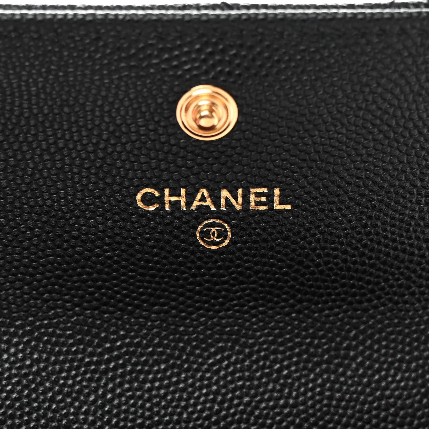 Chanel Caviar Quilted Textured CC Flap Card Holder Black 6 of 9