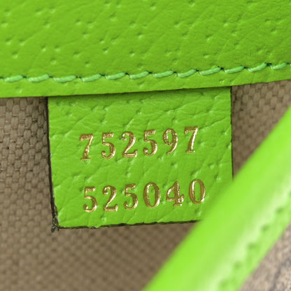 Gucci GG Supreme Monogram Web Small Ophidia Belt Bag Beige Ebony Electric Green 7 of 11
