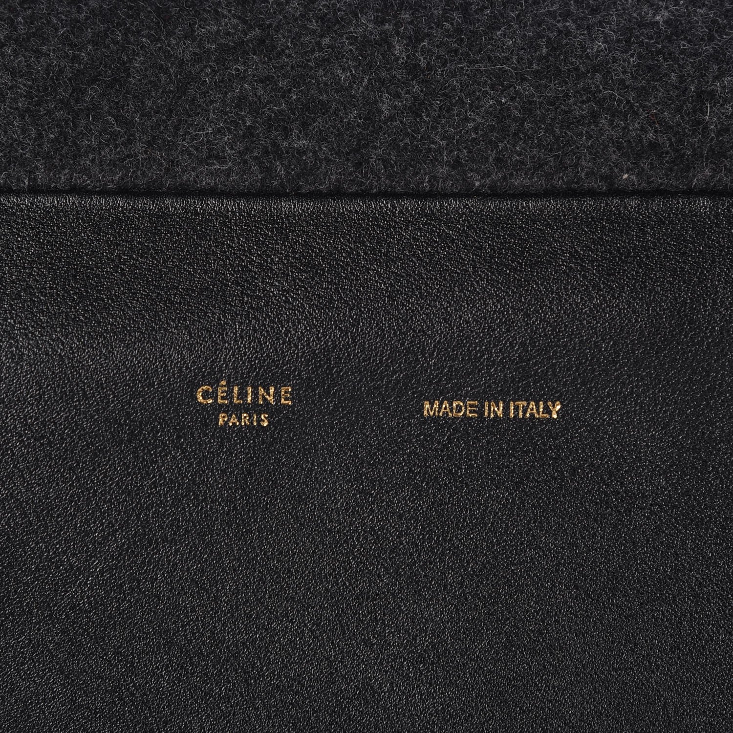 Celine Calfskin Felt All Soft Shoulder Bag Dark Grey 6 of 7
