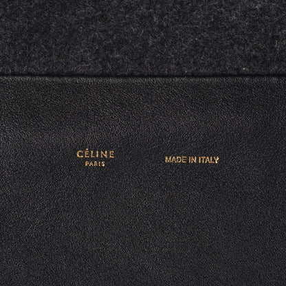 Celine Calfskin Felt All Soft Shoulder Bag Dark Grey 6 of 7