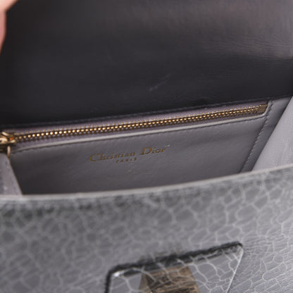 Christian Dior Ceramic Effect Deerskin Diorama Club Bag Dark Grey 7 of 11