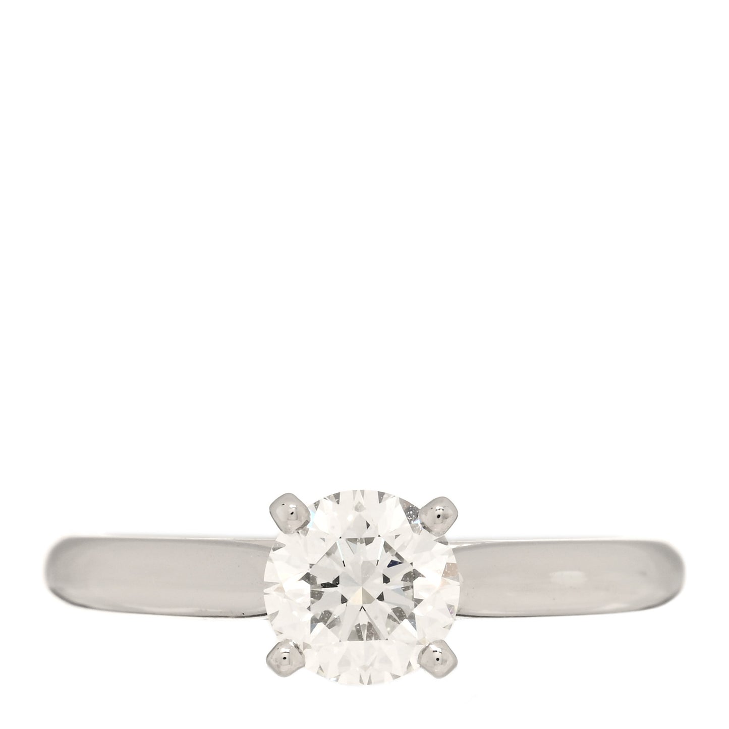 Platinum Diamond .77ct Solitaire 1895 Engagement Ring 50 5.25