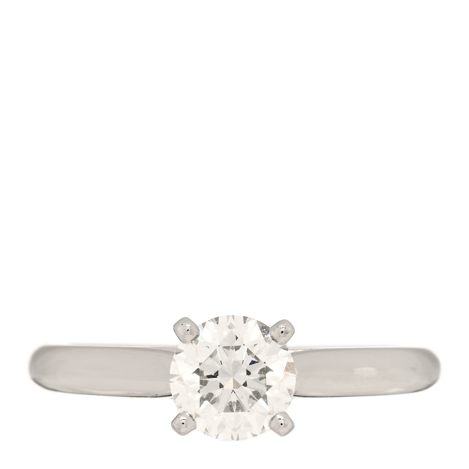 Cartier Platinum Diamond .77ct Solitaire 1895 Engagement Ring 50 5.25 1 of 5