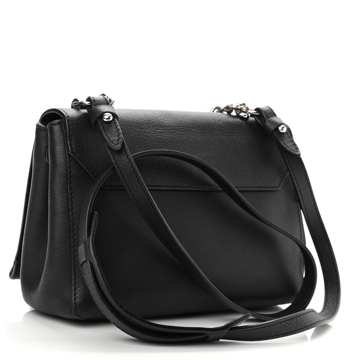 Louis Vuitton Calfskin Lockme II Chain Bag BB Black 3 of 9