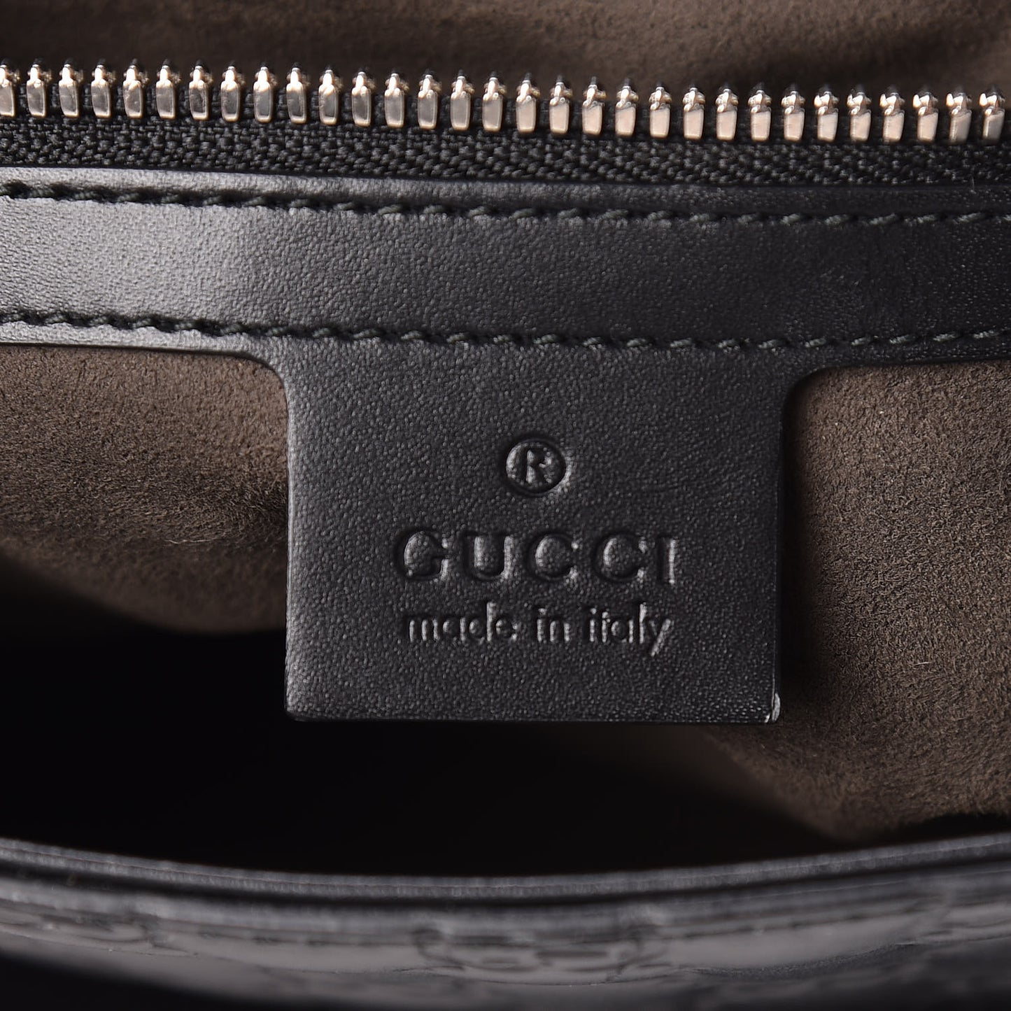 Guccissima Signature Single Buckle Flap Messenger Bag Black