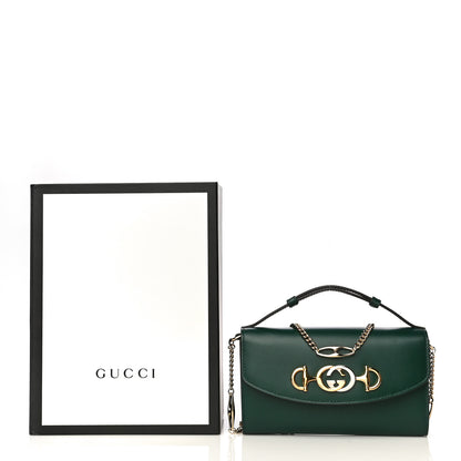 Gucci Smooth Calfskin Mini Zumi Shoulder Bag Vintage Green 16 of 16