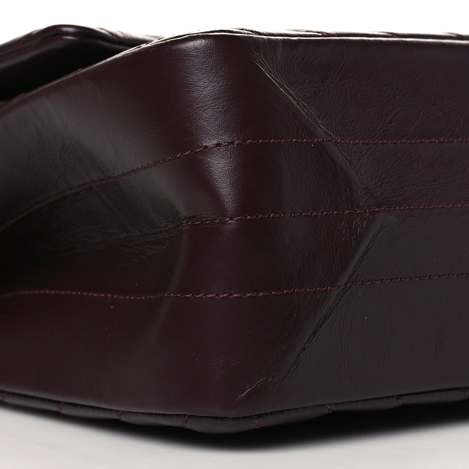 Chanel Aged Calfskin Chevron Quilted 2.55 Reissue 226 Flap Burgundy 8 of 10