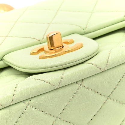Chanel Lambskin Quilted Mini Pearl Crush Flap Light Green 14 of 16