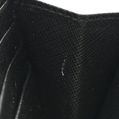 Prada Saffiano Fiocco Bow Zip Around Wallet Black 10 of 12