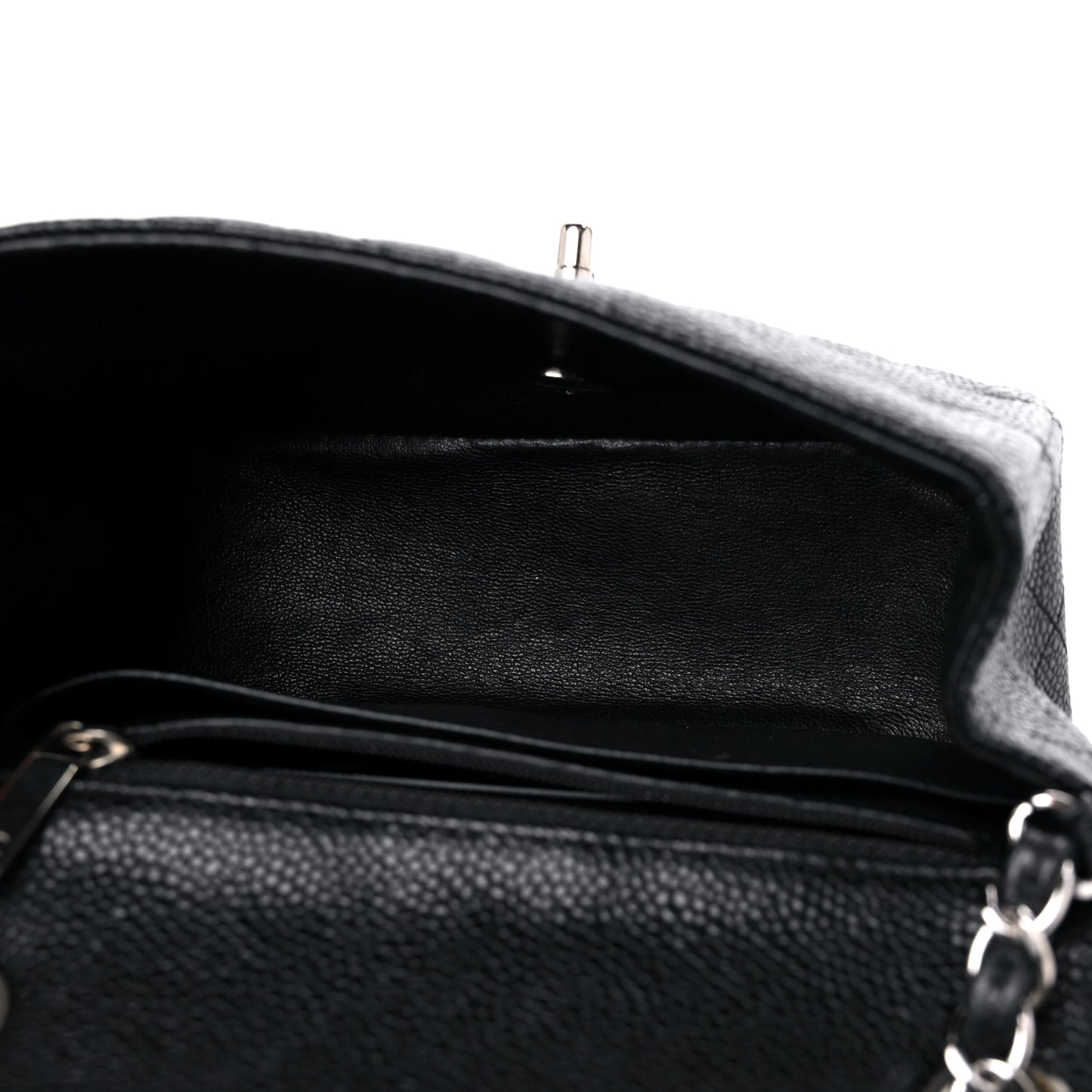 Caviar Quilted Mini Square Flap Black