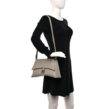 Balenciaga Semi Shiny Smooth Calfskin Small Downtown Shoulder Bag Cold Beige 2 of 9