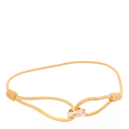Cartier 18K Pink Yellow White Gold Trinity Adjustable Cord Bracelet Gold 1 of 6
