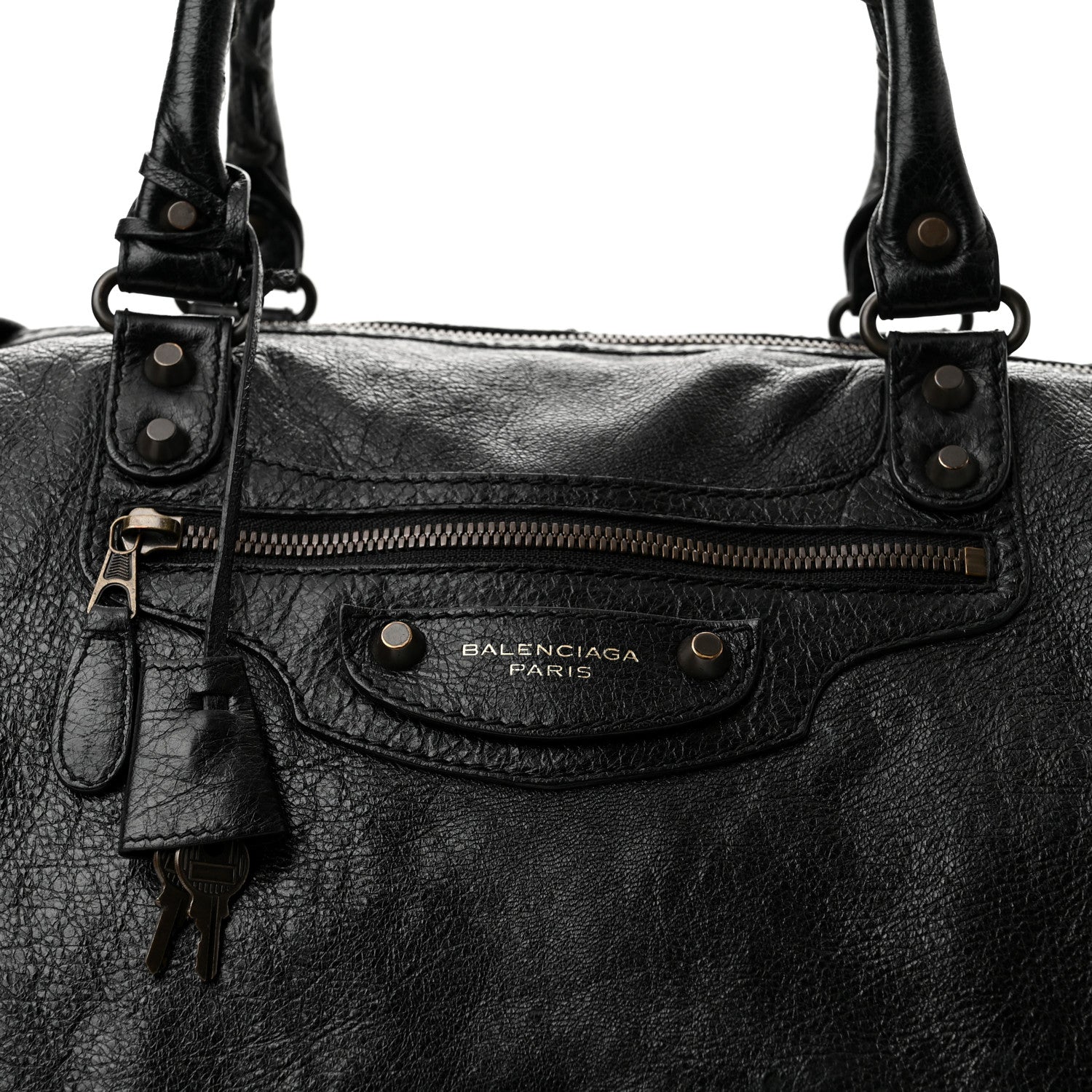 Balenciaga Agneau 24Hour Voyage Travel Bag Black 7 of 11