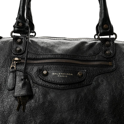 Balenciaga Agneau 24Hour Voyage Travel Bag Black 7 of 11