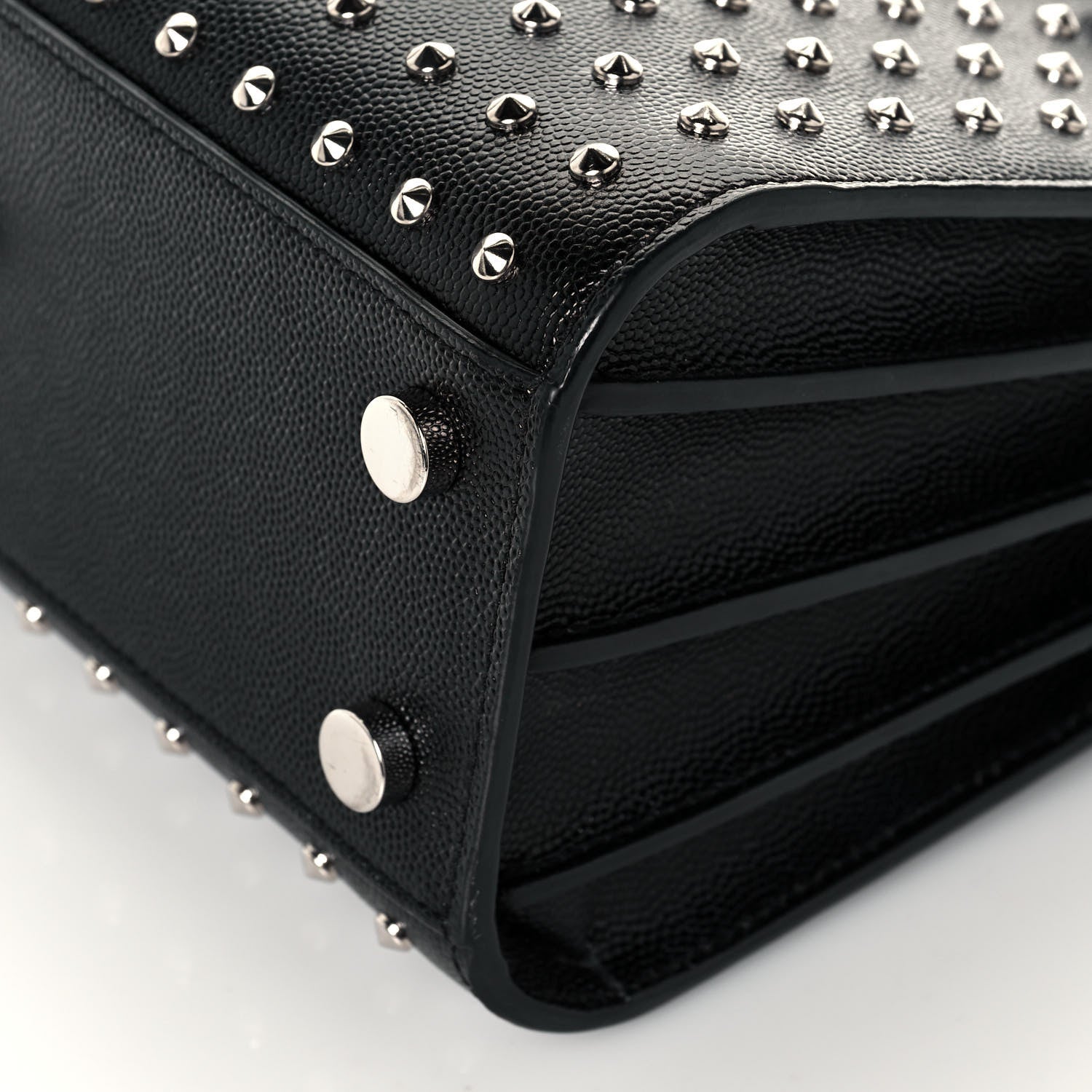 Saint Laurent Grain De Poudre Studded Nano Sac De Jour Black 8 of 10
