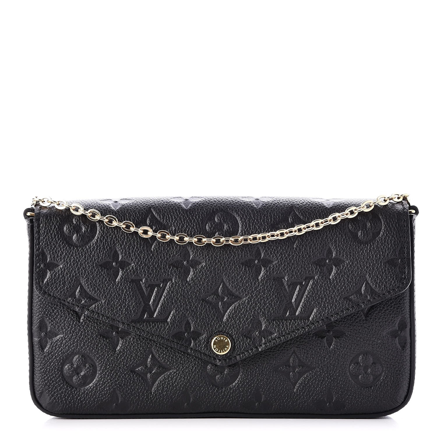 Louis Vuitton Empreinte Pochette Felicie Chain Wallet Black 1 of 9