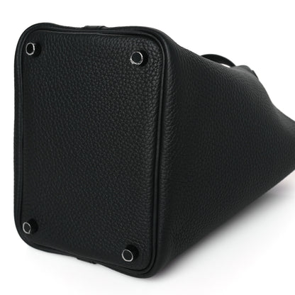 Hermes Taurillon Clemence Monochrome Picotin Lock 18 PM Black 8 of 9