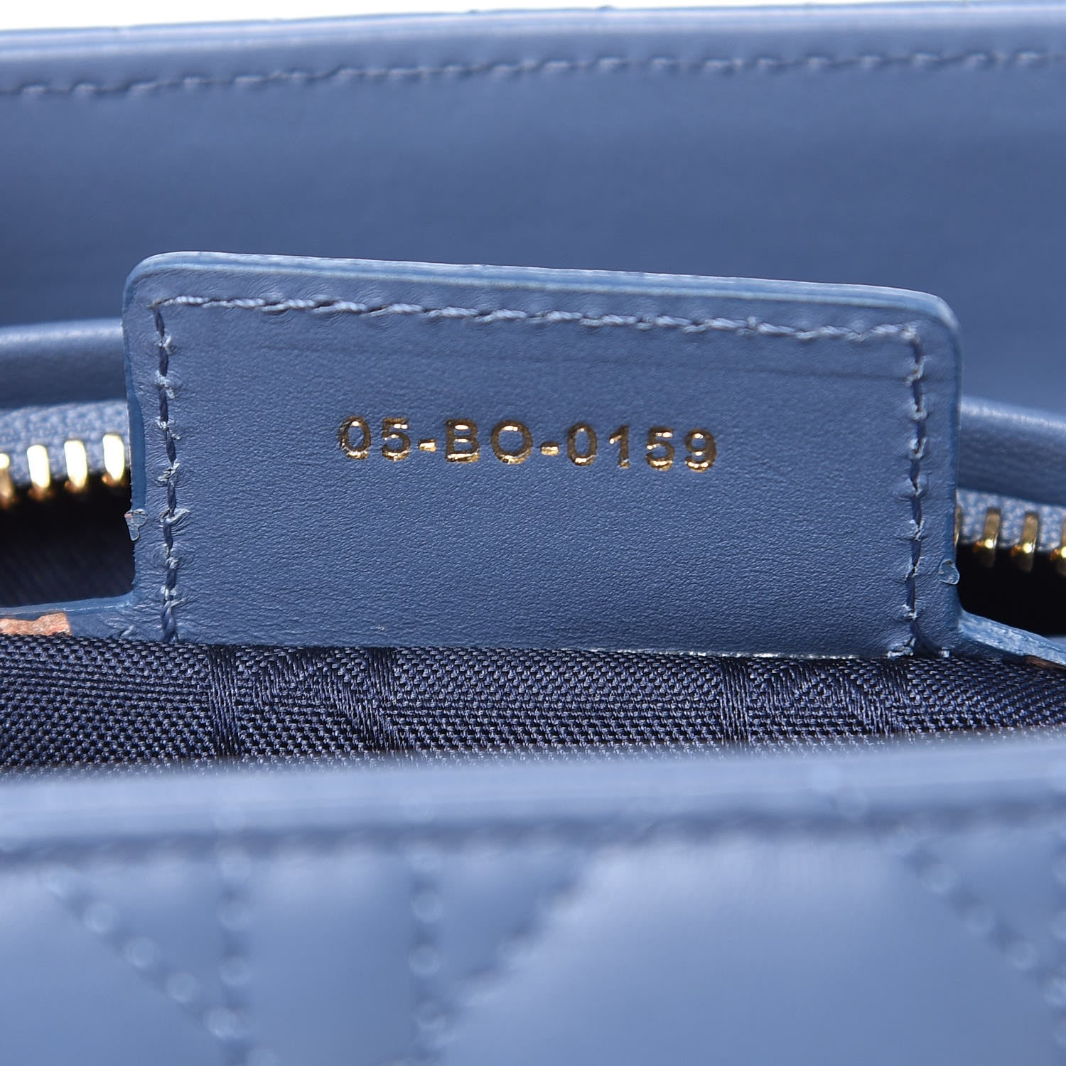 Christian Dior Lambskin Cannage Medium Lady Dior Denim Blue 7 of 9
