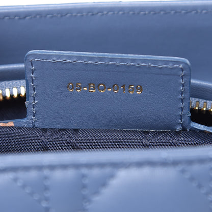 Christian Dior Lambskin Cannage Medium Lady Dior Denim Blue 7 of 9
