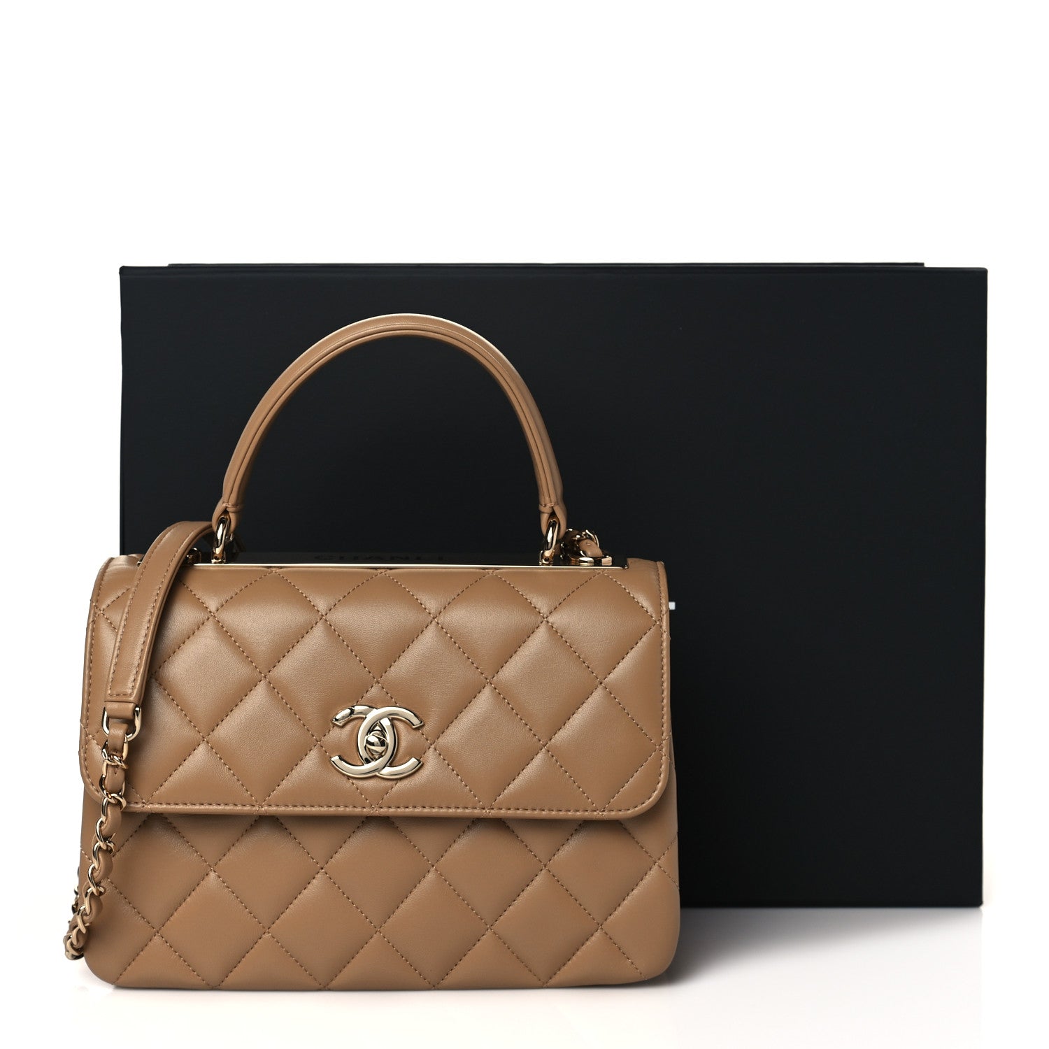 Chanel Lambskin Quilted Small Trendy CC Dual Handle Flap Bag Beige 11 of 11