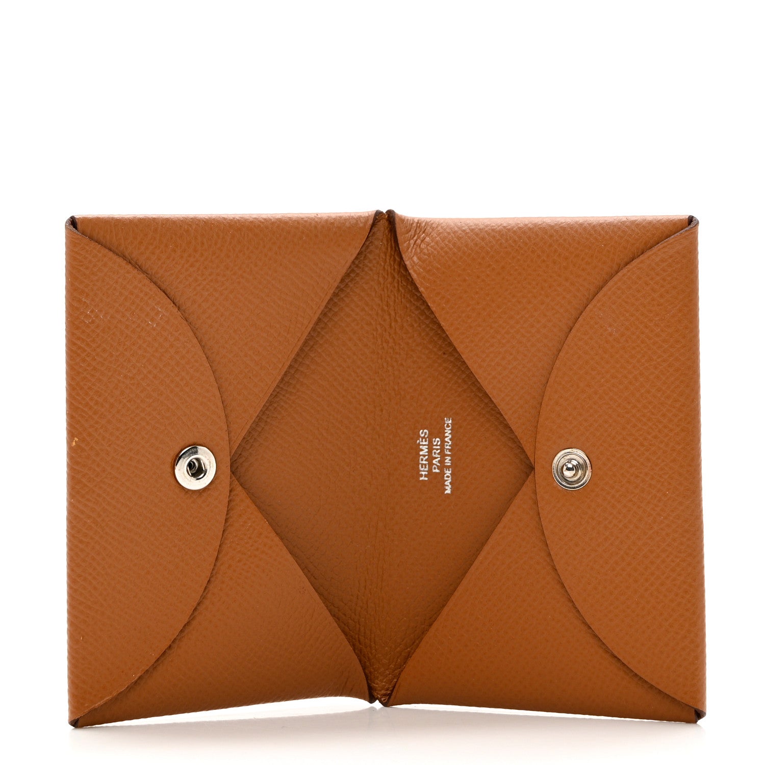 Hermes Epsom Calvi Card Case Gold 5 of 6