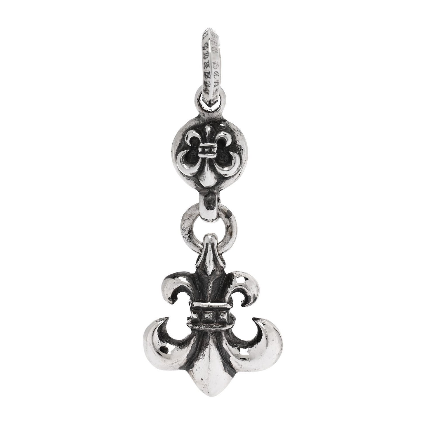 Sterling Silver Ball BS Fleur de Lis Pendant
