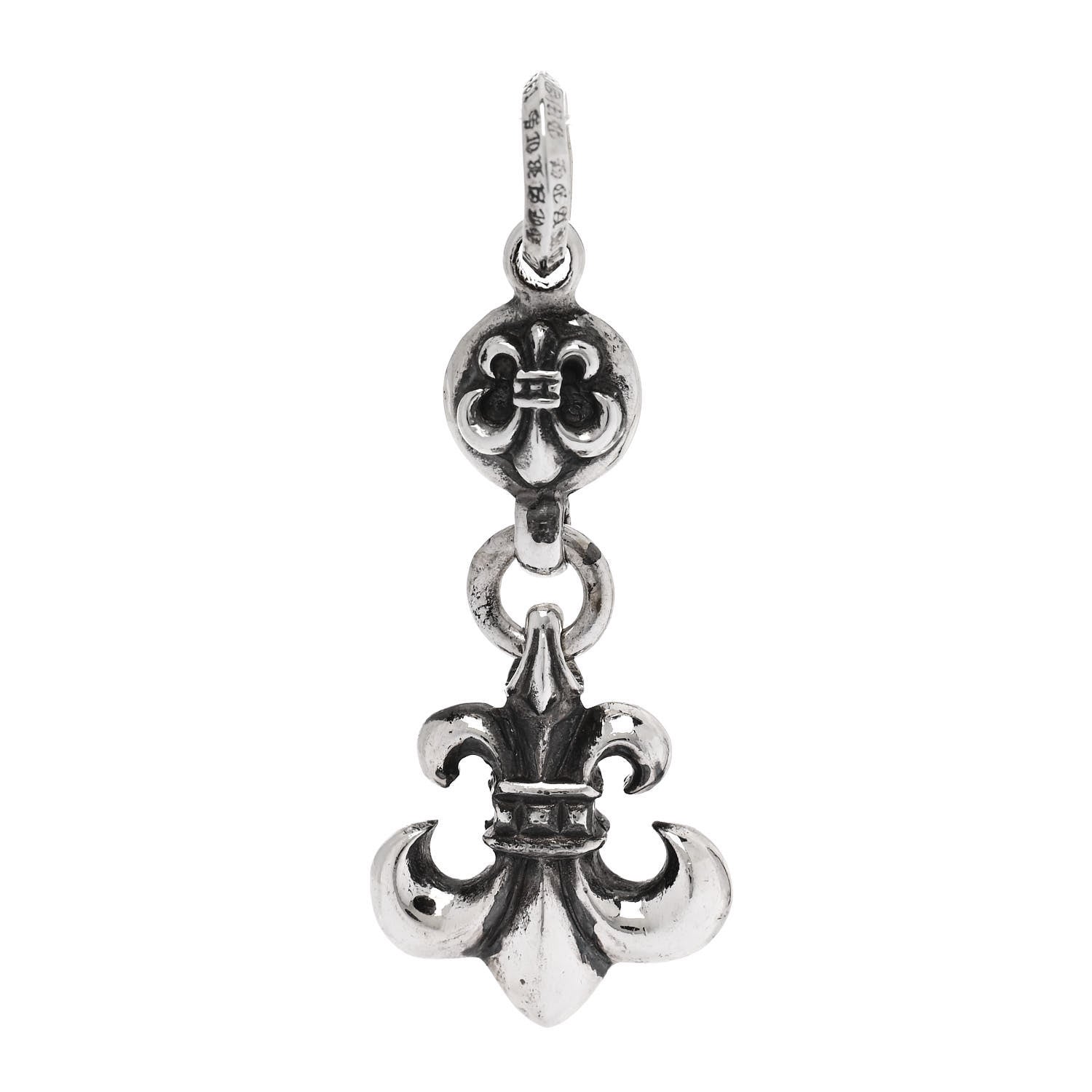 Chrome Hearts Sterling Silver Ball BS Fleur de Lis Pendant 1 of 5