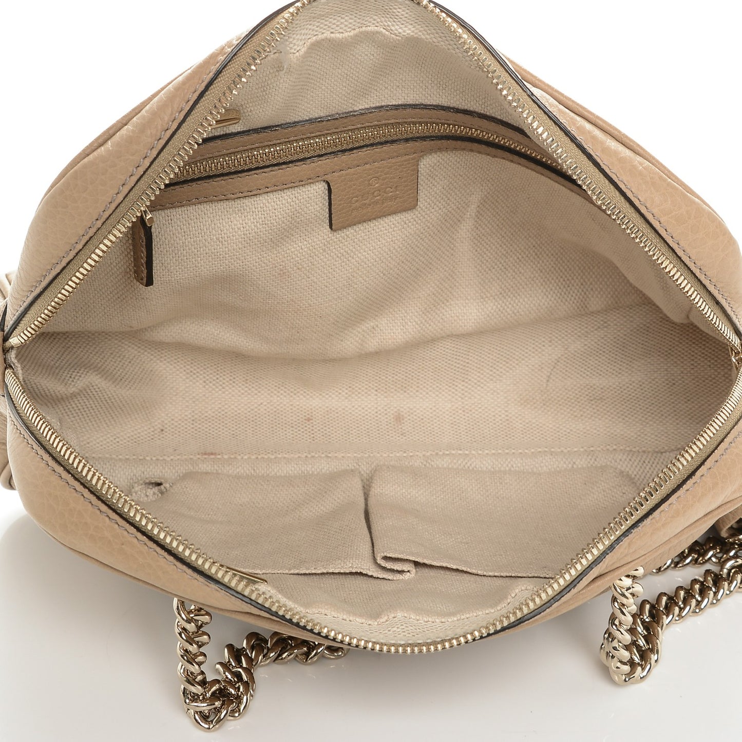 Pebbled Calfskin Small Soho Bowler Camelia