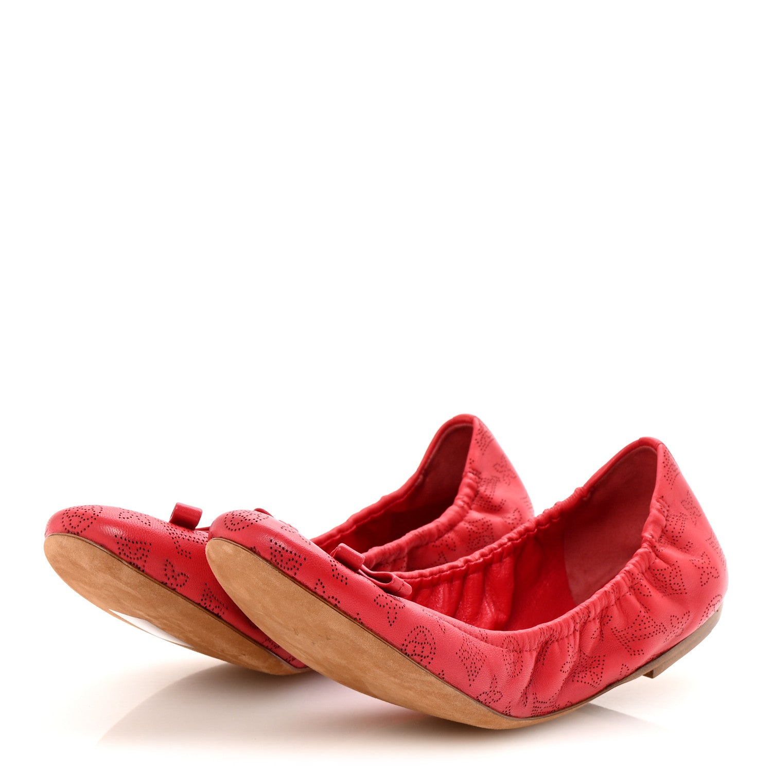 Louis Vuitton Mahina Elba Ballet Flats 39.5 Red 4 of 11