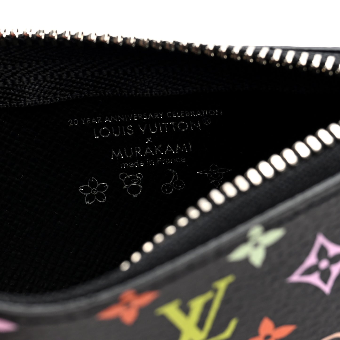 LV X TM Monogram Multicolor Key Pouch Black