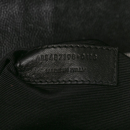 Saint Laurent Grain De Poudre Textured Mixed Matelasse Large Triquilt Monogram Satchel Black 7 of 12