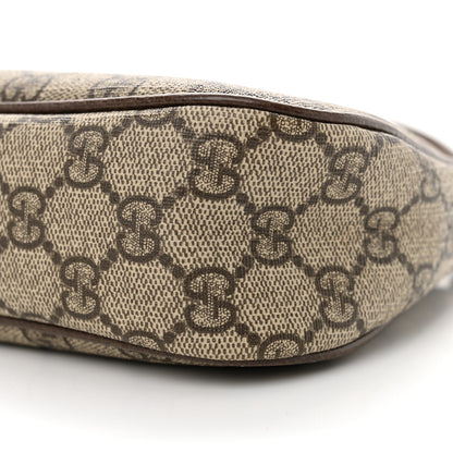 Gucci GG Supreme Monogram Textured Dollar Calfskin Small Ophidia Hobo Beige Ebony New Acero 10 of 12
