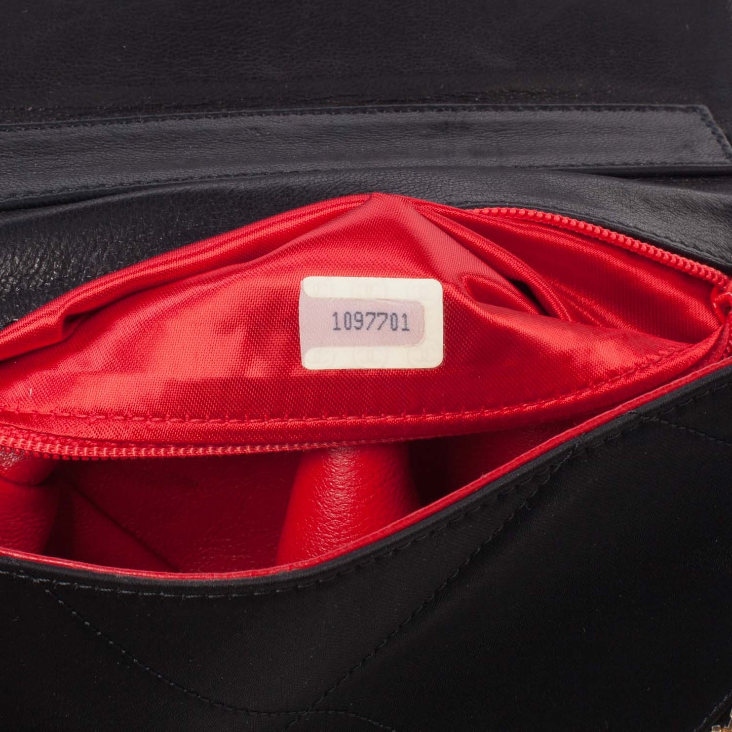 Satin Beaded Envelope Flap Black