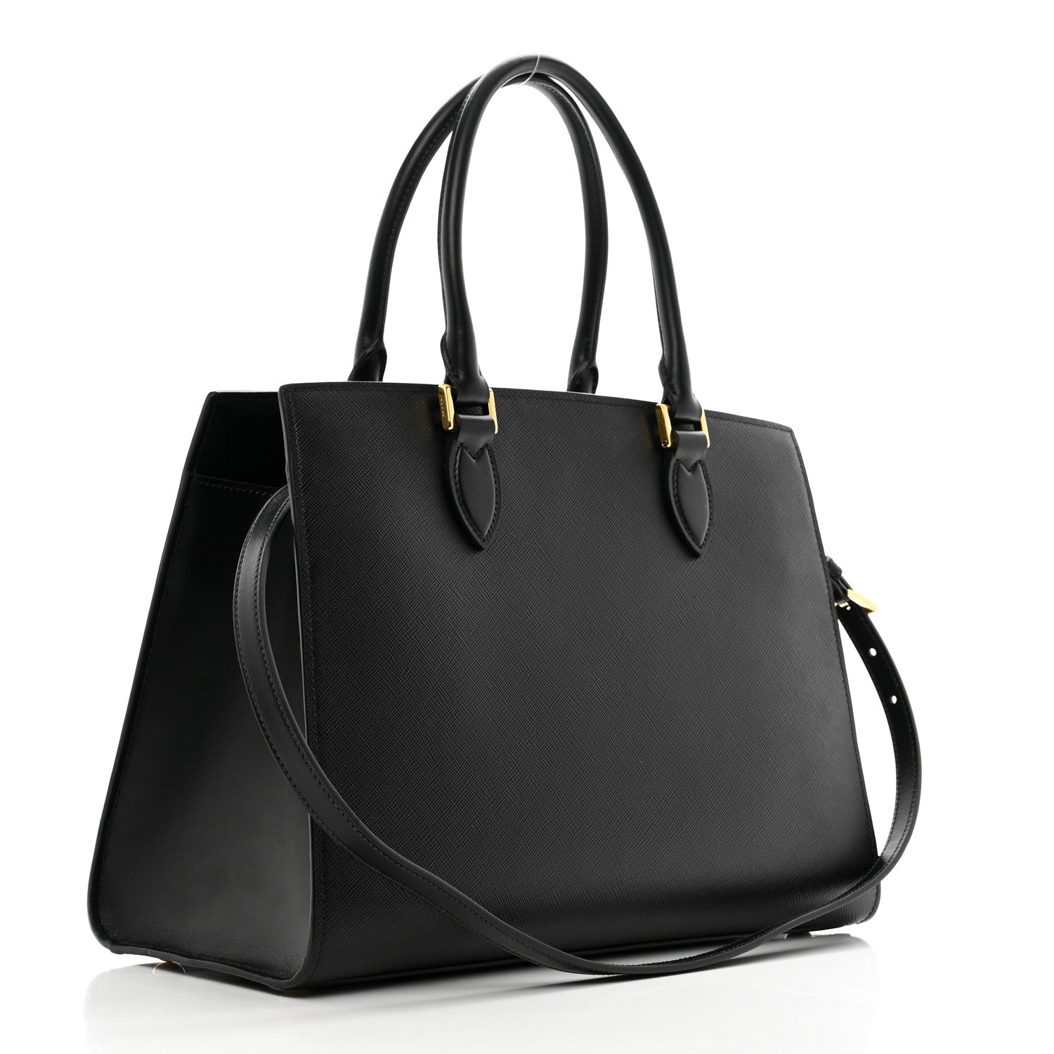 Prada Saffiano Soft Calfskin Tote Black 3 of 9