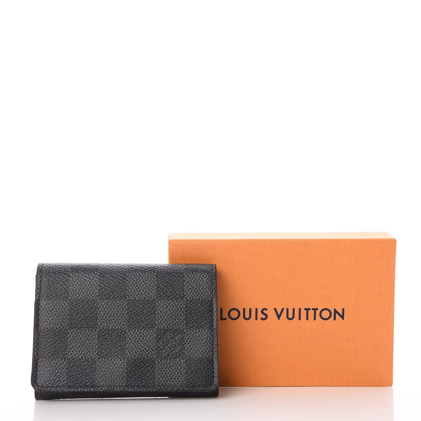 Damier Graphite Enveloppe Carte De Visite