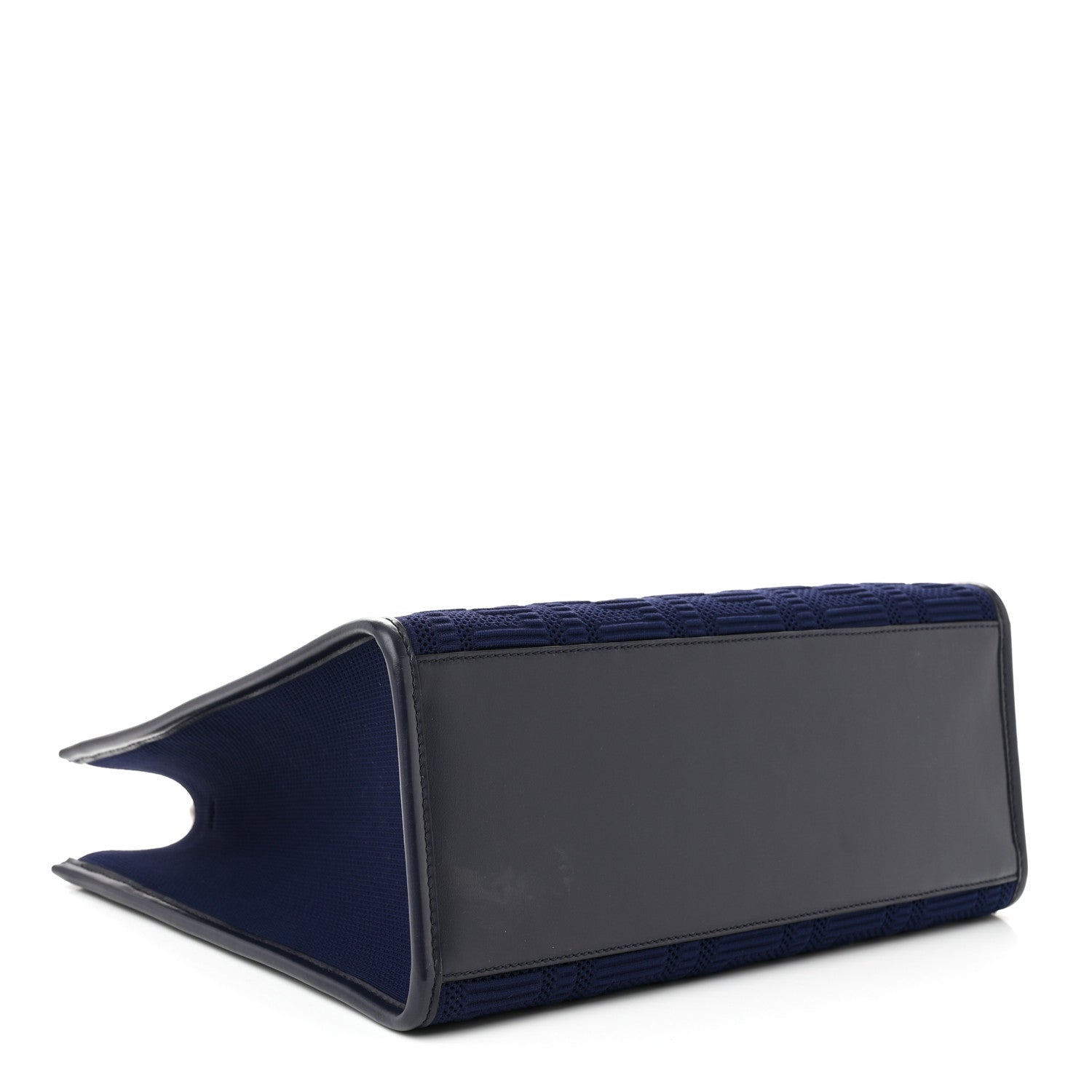 Fendi Technical Fabric Plexiglass FF Medium Fendi Sunshine Shopper Tote Marino 4 of 10