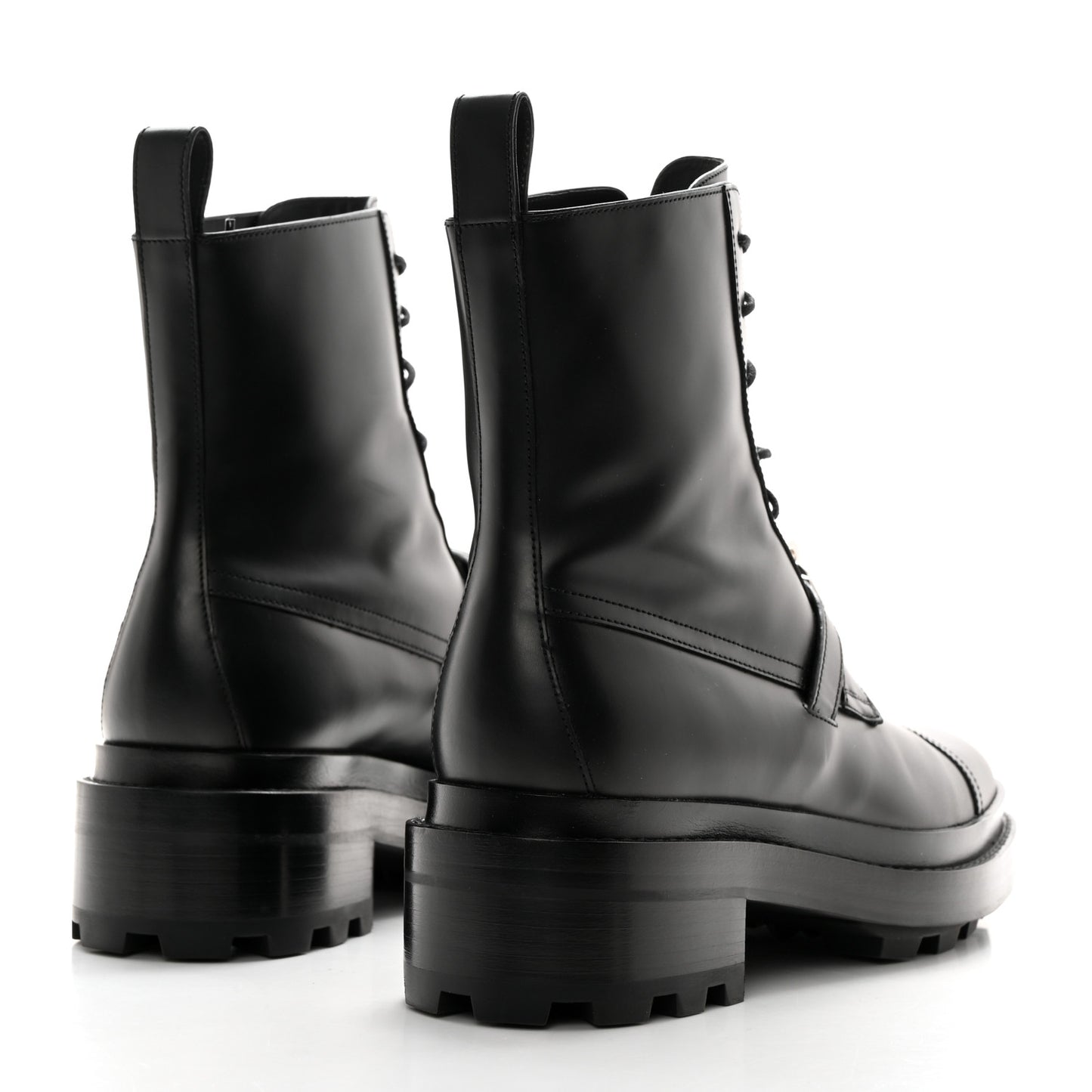 Glossed Calfskin Funk Ankle Boots 37 Black