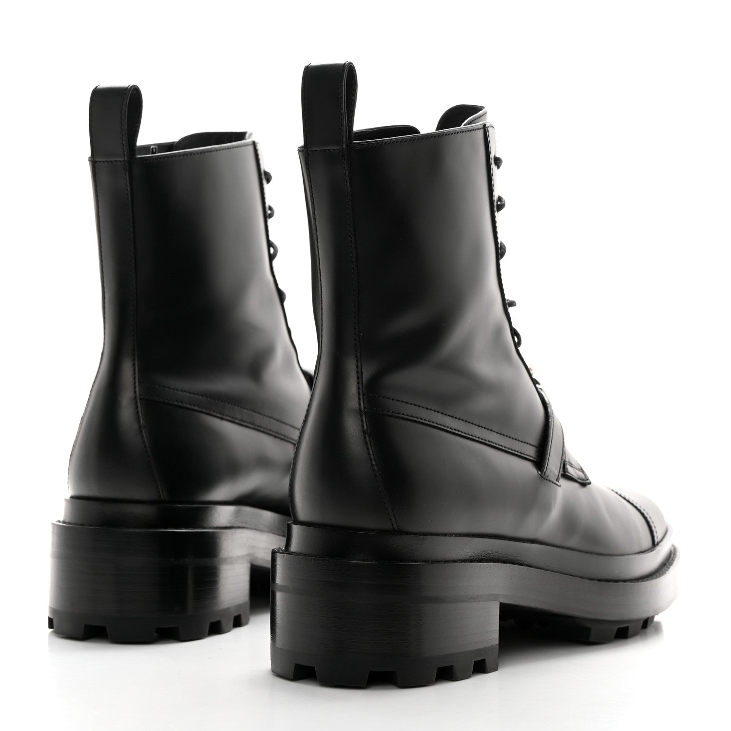 Hermes Glossed Calfskin Funk Ankle Boots 37 Black 4 of 9
