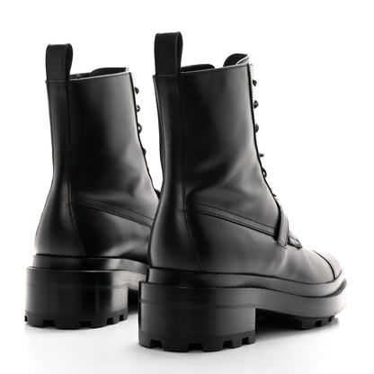 Hermes Glossed Calfskin Funk Ankle Boots 37 Black 4 of 9