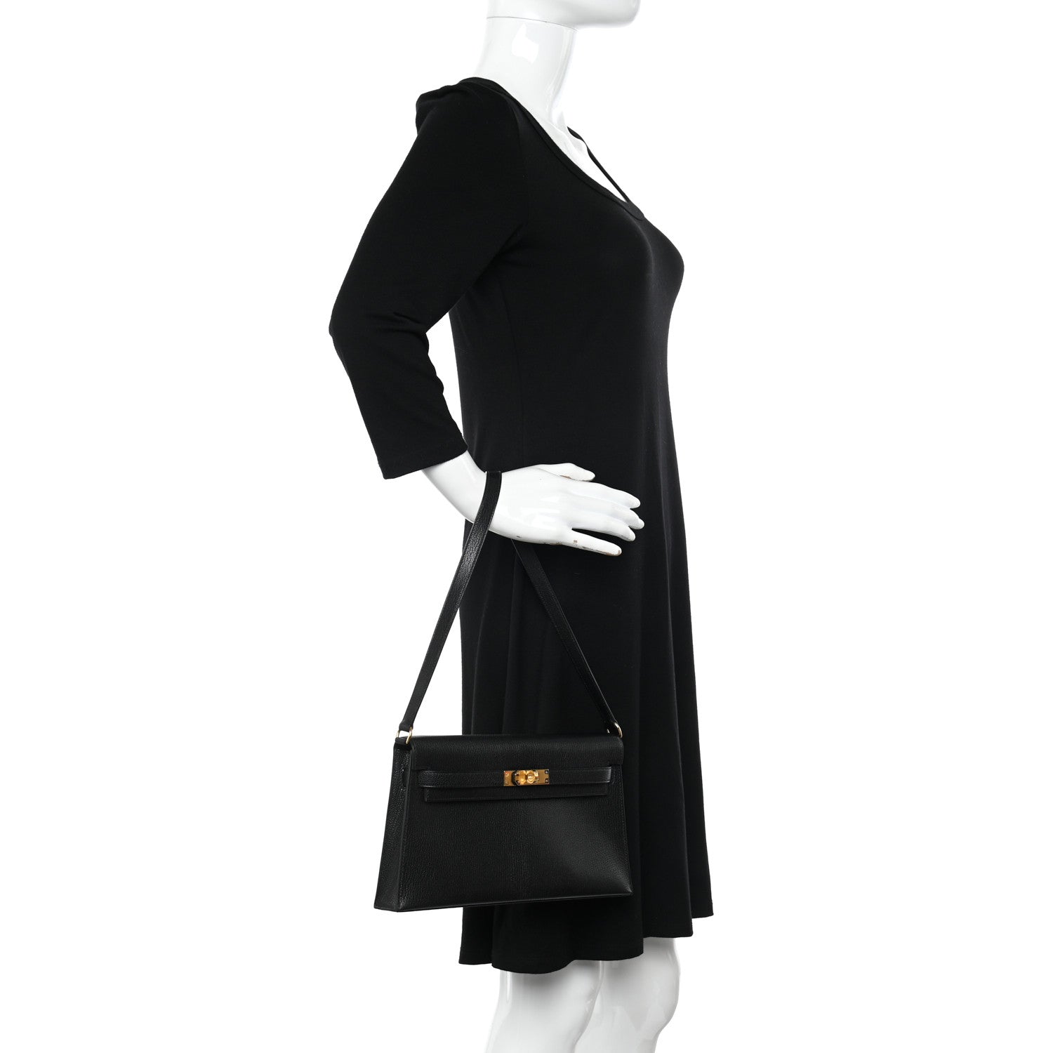 Hermes Chevre Chamkila Kelly Elan Black 2 of 11