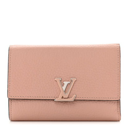 Louis Vuitton Taurillon Capucines Compact Wallet Magnolia 1 of 6