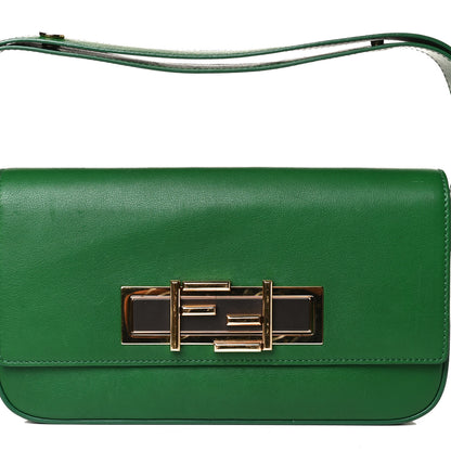 Fendi Vitello Dolce Shiny Nappa 3Baguette Shoulder Bag Green 6 of 18